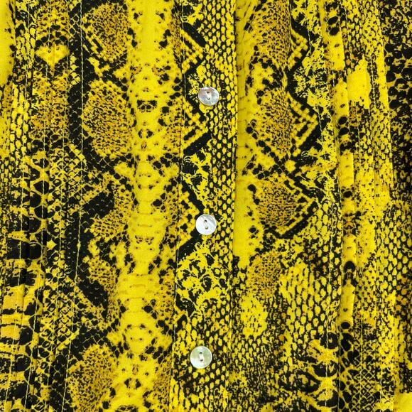 NWT NANETTE Nanette Lepore Snakeskin Button-Down Mandarin Collar Blouse Sz Small - Picture 4 of 6